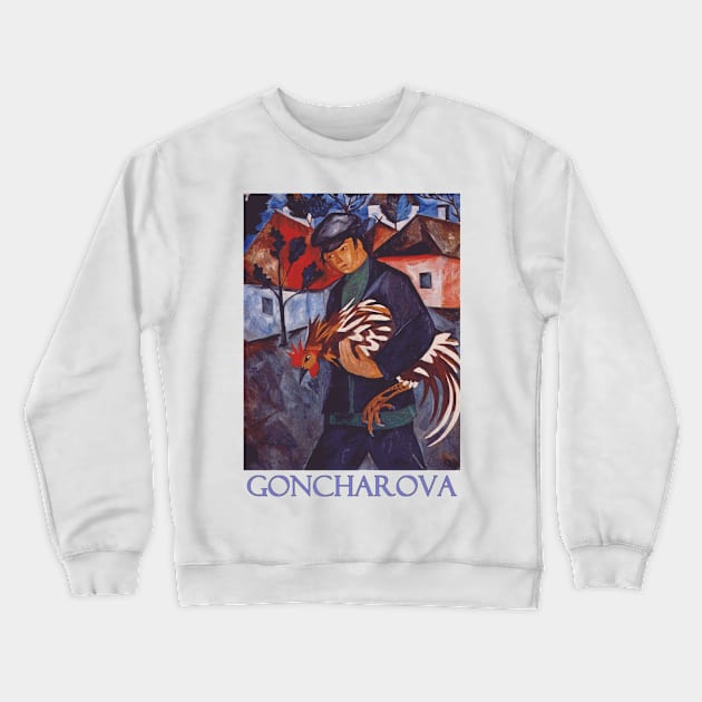 Boy with Rooster by Natalia Goncharova Crewneck Sweatshirt by Naves